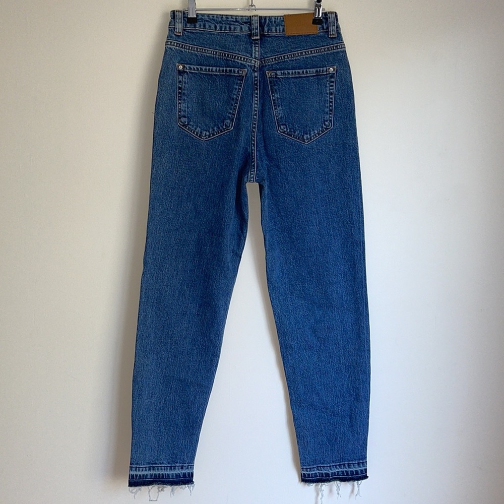 ZARA | High waisted distressed hem jeans - Picture 10 of 10